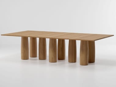 IL COLONNATO - Rectangular teak dining table by Kettal