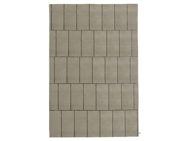 DISCONTINUO - Handmade rectangular wool rug by Porro