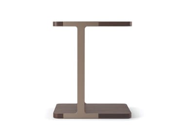 DOMUS - Square wooden high side table by Turri