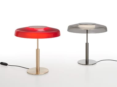 DORA - Metal and glass table lamp by Oluce