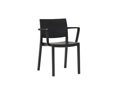 DUOS SO2751 - Wooden chair with armrests by Andreu World