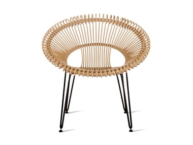 ROY - Garden wicker easy chair with armrests by Vincent Sheppard