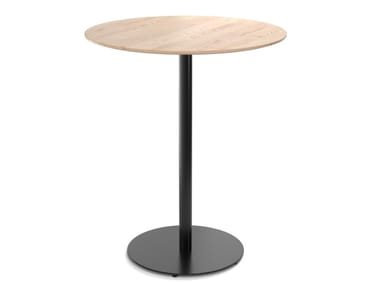 EASY MIX & FIX 631 - Round wooden high table by TON