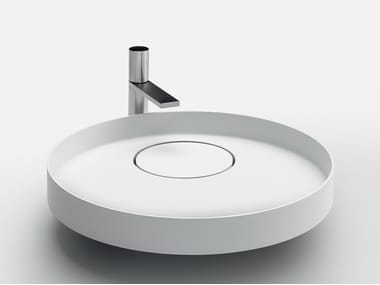 ECCENTRICO - Countertop round Cristalplant® washbasin by Falper