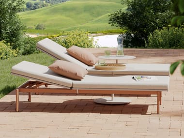 PAD - Recliner aluminium sun lounger by Kettal