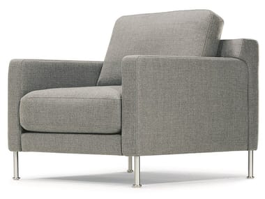 ROLF BENZ 011 EGO - Fabric armchair with armrests by Rolf Benz