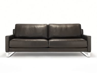 ROLF BENZ 011 EGO - Leather sofa by Rolf Benz