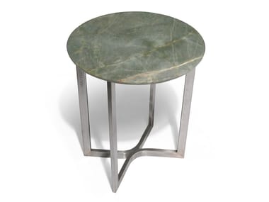 EGOISTE - Marble and steel high side table by Visionnaire