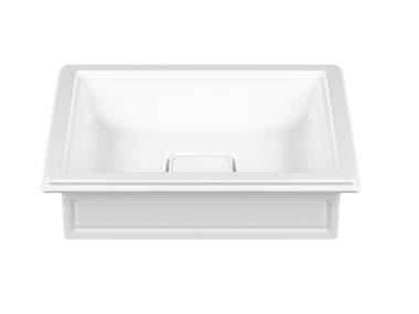 ELEGANZA - Countertop rectangular Cristalplant® handrinse basin by Gessi