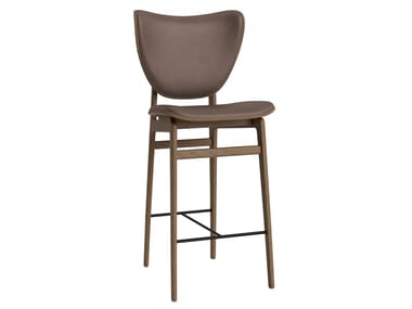 ELEPHANT BAR - High leather and oak stool by NORR11