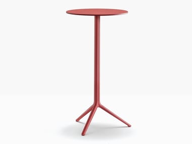 ELLIOT 5474 - Round die cast aluminium high table with 3-star base by Pedrali