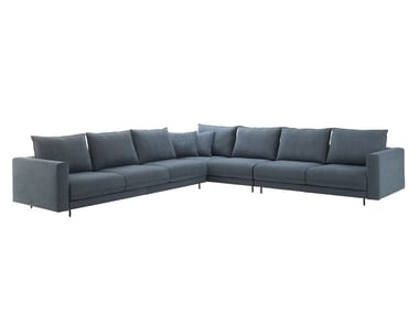 ENKI - Corner fabric sofa with removable cover by Ligne Roset