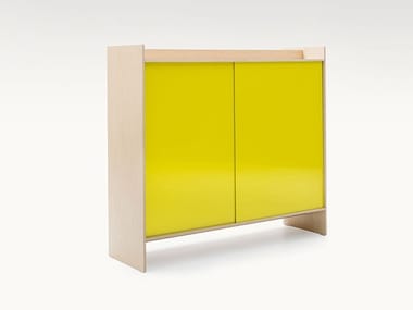 EUCLIDE - Highboard with sliding doors by Paola Lenti