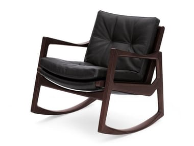 EUVIRA - Rocking upholstered armchair with armrests by Classicon