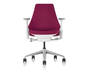 SAYL - Swivel upholstered fabric office chair with 5-Spoke base by Herman Miller
