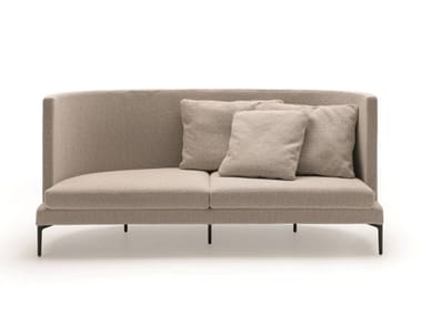 CLAN - Curved fabric sofa by Living Divani