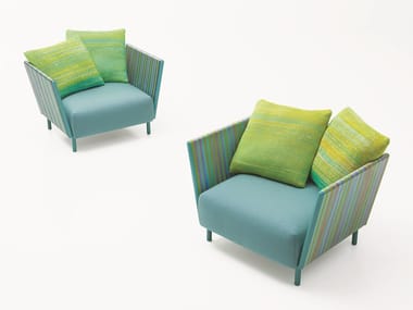 FILO - Rope garden armchair with armrests by Paola Lenti