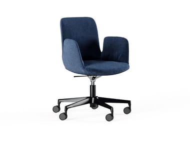 FIOR DI LOTO - Fabric office chair with 5-Spoke base, armrests and castors by Frezza