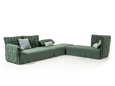 FLAIR - Corner modular fabric garden sofa by Gervasoni