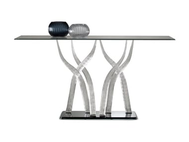 FLAMBÈ ROYALE - Rectangular glass console table by Reflex