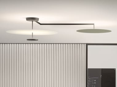 FLAT 5924 - LED metal ceiling lamp by Vibia