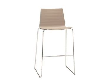 FLEX CHAIR BQ1312 - High sled base barstool by Andreu World