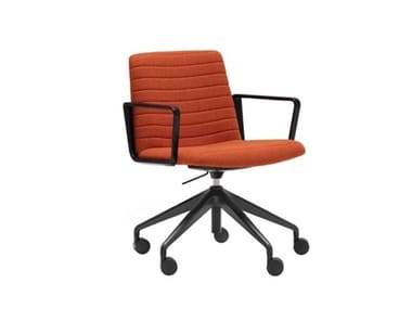 FLEX EXECUTIVE SO1863 - Height-adjustable office chair with castors with 5-Spoke base by Andreu World