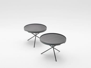 FLIP - Round coffee table with tray by Paola Lenti