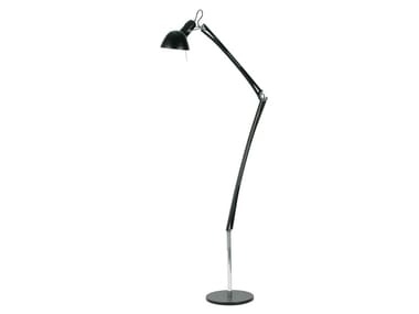 NAOMI - Adjustable aluminium floor lamp with swing arm by Lumina