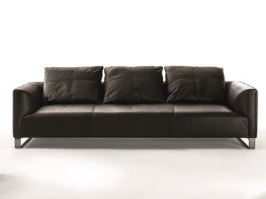 FOLD - 3 seater leather sofa by Longhi