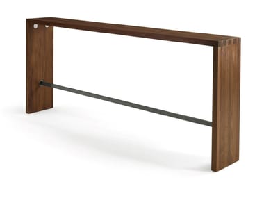 FRAME BAR - Rectangular solid wood console table with footrest by Riva 1920