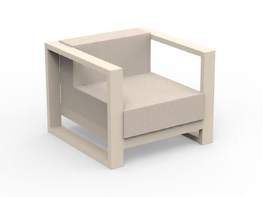 POSIDONIA - Fabric garden armchair with armrests by Vondom