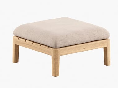 CALYPSO LOUNGE - Square teak garden footstool by Royal Botania