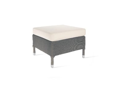 DOVILE - Square Lloyd loom garden footstool by Vincent Sheppard