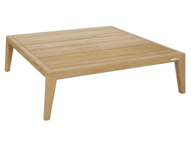 SUNRISE - Low square teak coffee table by Manutti