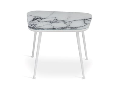 FILICUDI - Aluminum garden coffee table with Vetrite top by Sicis