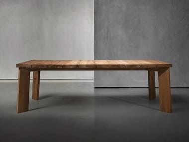 TIMME - Rectangular wooden garden table by Piet Boon