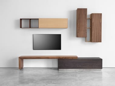 GEO 02 - Modular wooden storage wall by Arte Brotto