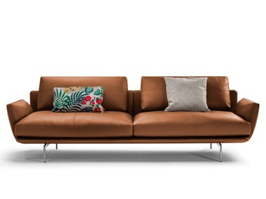 GET BACK - 2 seater leather sofa by Poltrona Frau