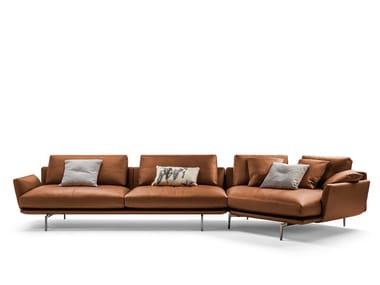 GET BACK - 3 seater leather sofa by Poltrona Frau