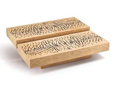 GETIR - Low wooden coffee table by Fratelli Boffi