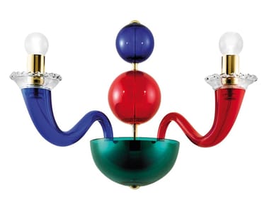 GIO PONTI 99.80 - Blown glass wall lamp by Venini