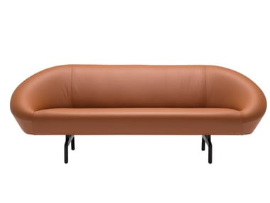 GIRO SOFT SF0318 - Leather small sofa by Andreu World