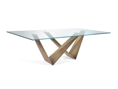 PRISMA - Rectangular glass dining table by Reflex