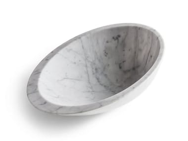 GLI OGGETTI - PURA - Carrara marble serving bowl by Poltrona Frau