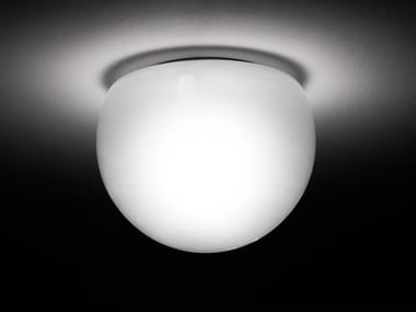 GLOBO - LED sandblasted glass ceiling lamp by Martinelli Luce