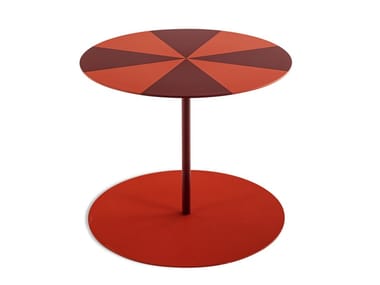 GONG CIRCUS - Detachable round plate coffee table by Cappellini