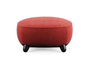 GRADISCA - Upholstered round fabric pouf by Liu Jo Living Collection