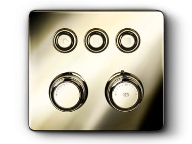 HI-FI ECLECTIC COMPACT - Recessed metal shower tap with plate by Gessi