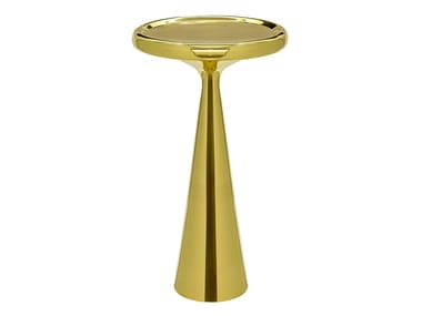 SPUN - Round brass high side table by Tom Dixon